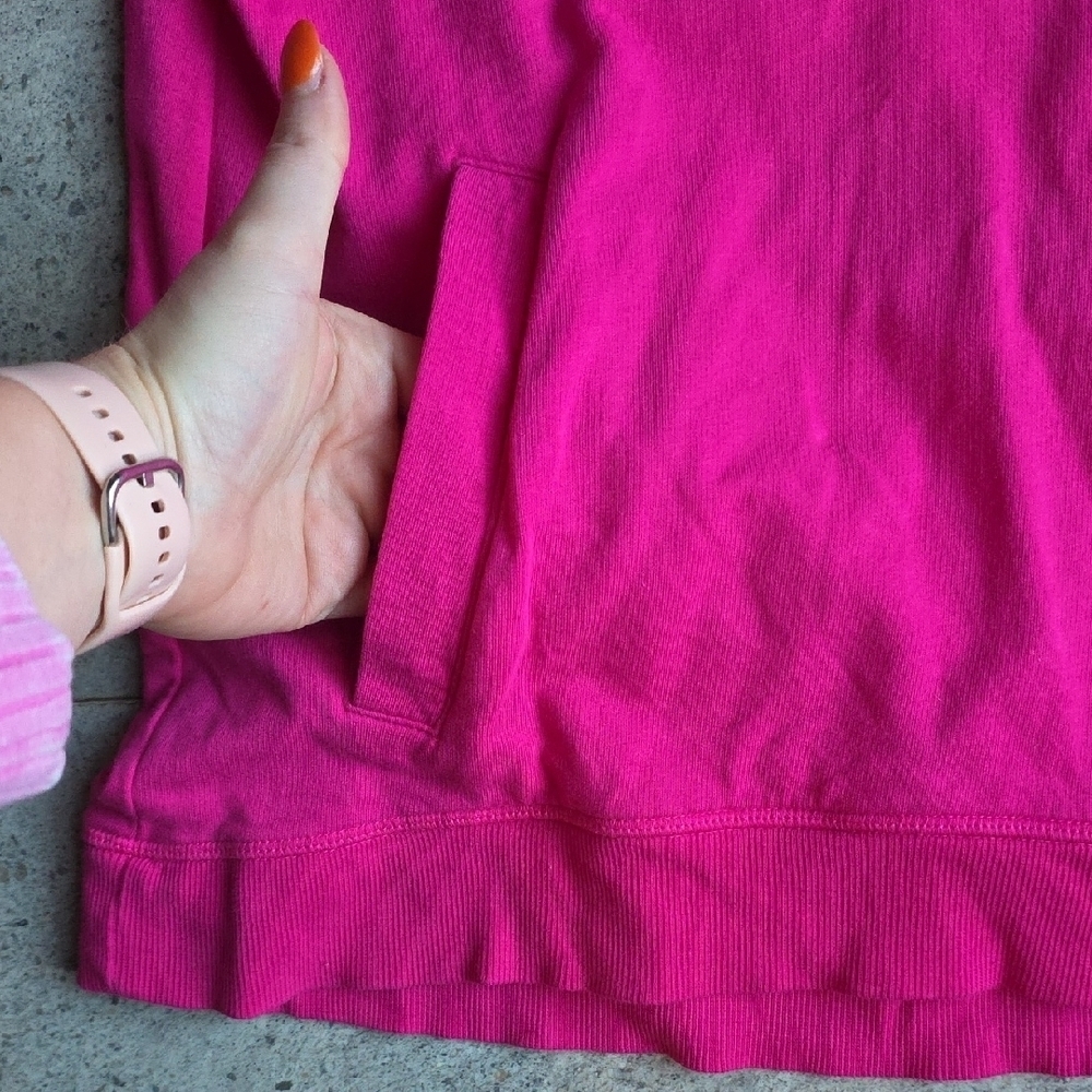 Talbots Fuchsia Quarter-Zip Sweatshirt - Picture 4 of 7